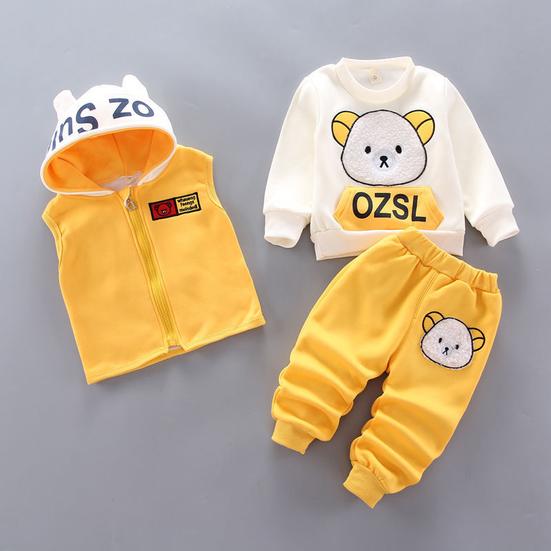 Baby Children's Spring Clothes Three-Piece Set