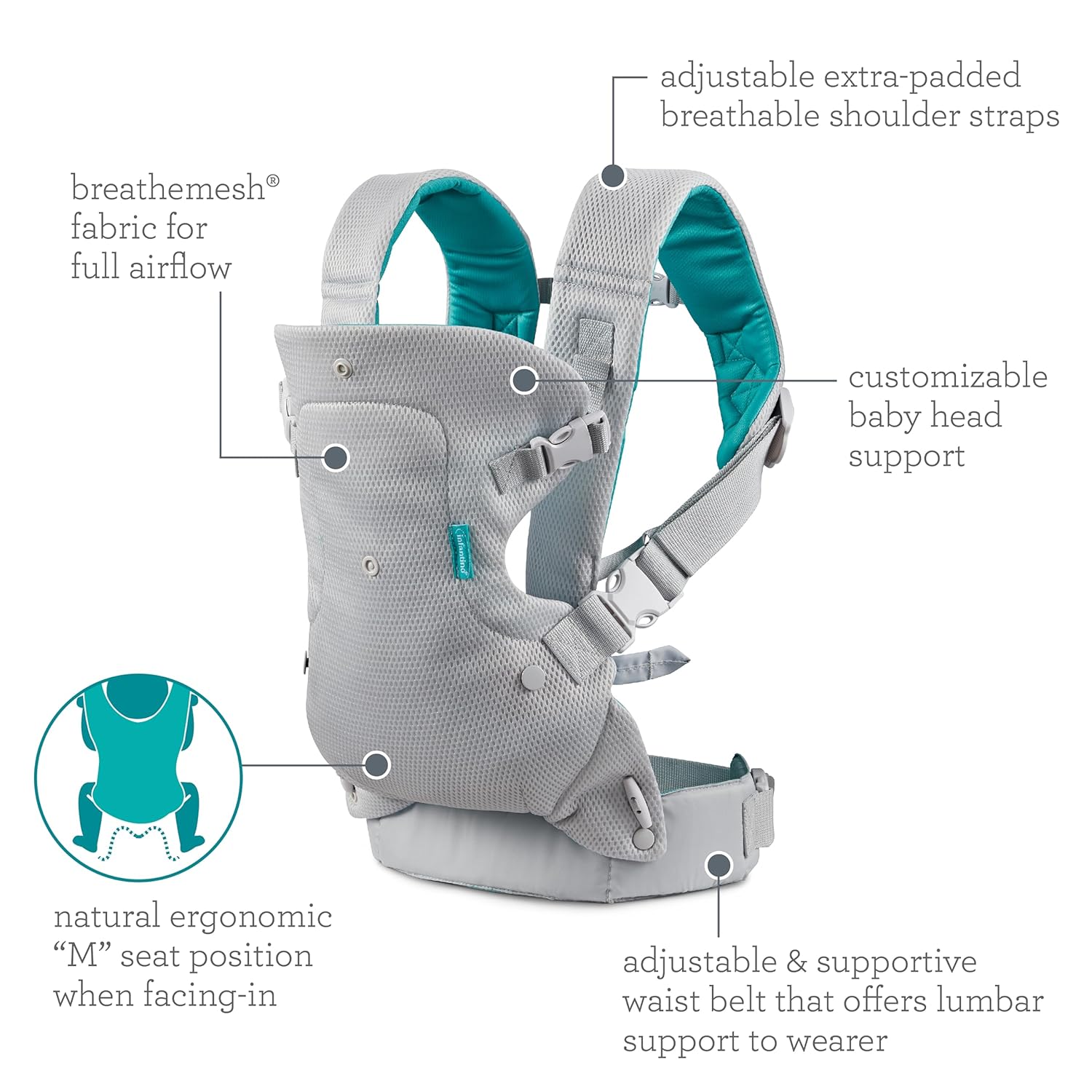Multifunctional Baby Carrier with Hip Seat