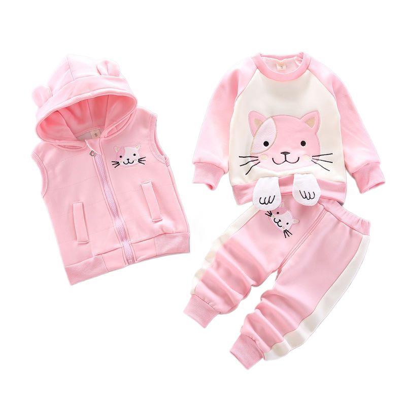 Baby Children's Spring Clothes Three-Piece Set