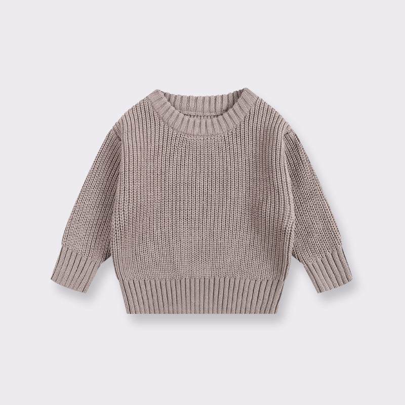 Baby Cotton Crewneck Sweater for Boys and Girls