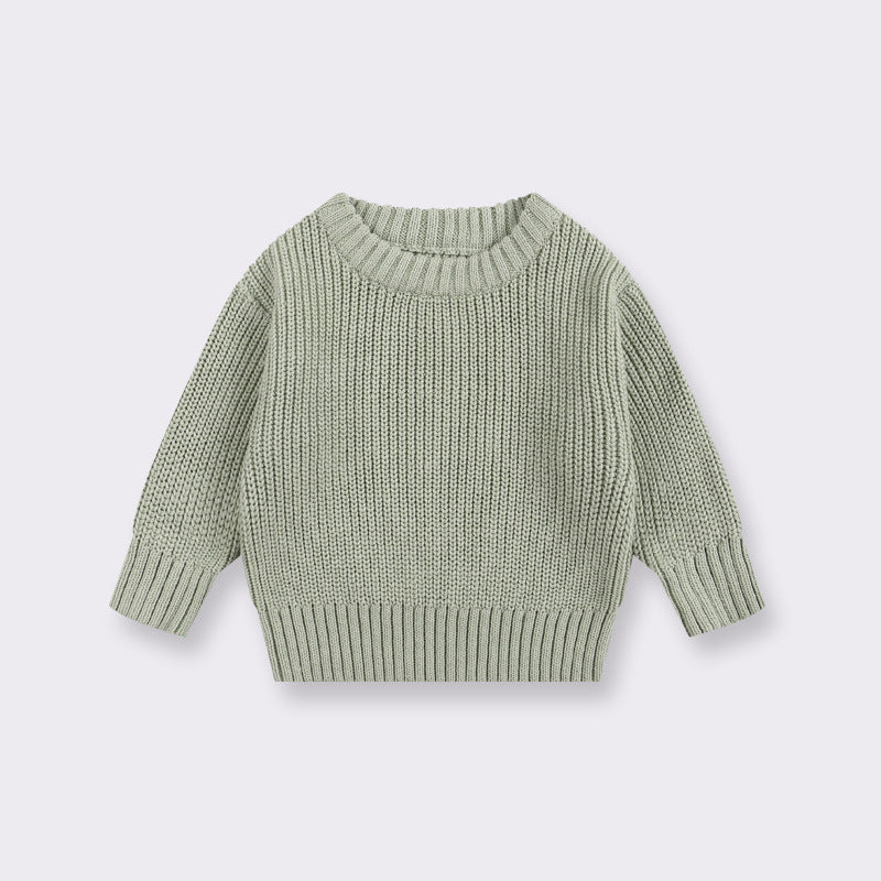 Baby Cotton Crewneck Sweater for Boys and Girls